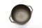 Top View of Seasoned Cast Iron Pan on White Background 