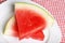 Top view seedless watermelon