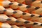 Top view of sharpened ends of pencils - image