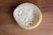 Top view of Sheep\\\'s milk cheese from Azeitao  a creamy and semi soft cheese