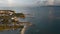 Top view of ship port at koh Phangan island thailand