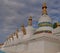 top view of shrines in a budhdhist monastery