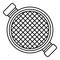 Top view sieve icon, outline style