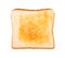 top view of slice of toasted bread isolated