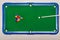 Top view small snooker toy set