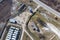 Top view of a small tank farm. Storage of fuel