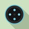 Top view smart speaker icon, flat style