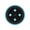 Top view smart speaker icon, flat style