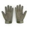 Top view soldier green gloves on white. 3D illustration