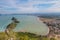 Top view south of Thailand seacoast and small island