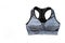 Top View of Sportswear Clothing. Women is Black and Gray Sports Bra Isolated. Sport Accessories and Fashion, Healthy Lifestyle