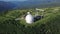 Top view of the star research center. Largest telescope in the mountainous area of studying the stars