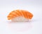 Top view sushi on white background