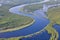 Top view of the swamp during spring