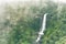 Top view of Tad Sua waterfall, A big waterfall in deep forest at Bolaven highland , Ban Nung Lung, Pakse, Laos