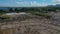 Top view of Tamarin salt production sea salt, Mauritius