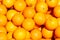 Top view of tasty oranges freshly collected background.