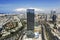 Top view of Tel Aviv, Ayalon Highway and Ramat Gan district