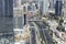 Top view of Tel Aviv, Ayalon Highway and Ramat Gan district