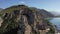 Top view of Terracina and the Pisco Montano rock on a sunny summer day.