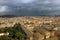 Top view of territory of Vatican and roman landscape from the do