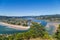 Top view to Tairua town and river, Coromandel peninsula, New Zealand