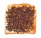 Top view of toast with chocolate sprinkles