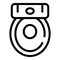 Top view toilet icon outline vector. Public room