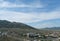 Top view of township Sudak and mountains, Crimea