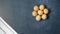 Top view of a traditional Columbian bunuelos on the table