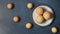 Top view of a traditional Columbian bunuelos on the table