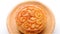 Top view traditional style moon cake rotating