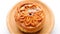 Top view traditional style moon cake rotating