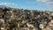 Top view of traditional town architecture,matera,italy,people motion timelapse