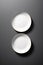 top view of two ceramic plate white background generated by ai