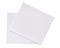 Top view of two folded pieces of white tissue paper or napkin in stack isolated on white background with clipping path