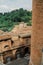 Top view of Urbino, world heritage site of brick village in the Center of Urbino, Italy