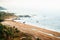 Top view of Vagator Beach from Chapora fort, Goa, India