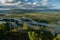 Top view of the valley of the river Indigirka.