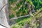 Top view from Vidraru dam on Arges river