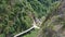 Top view from Vidraru dam on Arges river in Transylvania, Romania