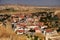 Top view of village in Cappadocia valley