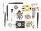 Top view of watch repairing tools