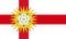 Top view of West Riding county, UK flag. County of united kingdom of great Britain, England. no flagpole. Plane design, layout.