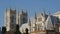 The top view of the Westminster Abbey church in London