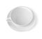 Top view of a white cup with saucer. Empty cup. Vector illustration