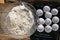 Top view of woman making Florentine cookies