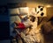 Top view of young professional football, soccer player sleeping at his bedroom in sportwear with ball