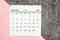 Top views Calendar desk September is the month for organizers to plan and remind on the table background