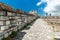 The top of the wall of the Yedikule Fortress in Istanbul, Turkey